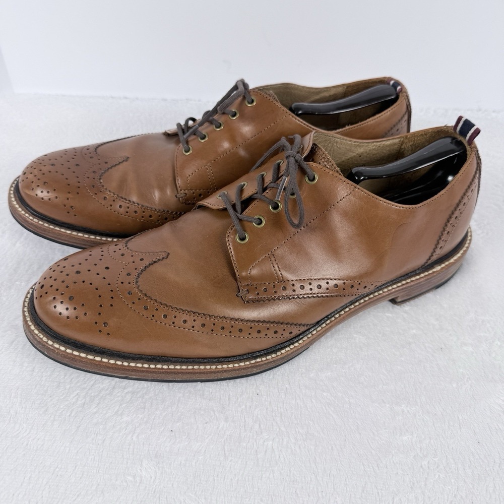J.Crew Superior Boots & Shoes K9291 Brown Leather Wingtip Derby Shoes 12D